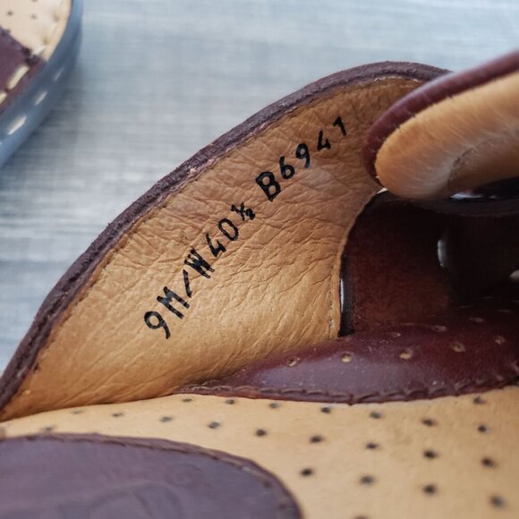 Born Leather Fisherman Slide Sandals Brown Size Women's 9 Comfort Slip-On - Picture 11 of 11